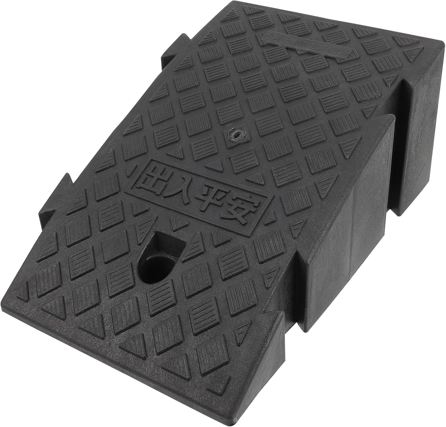 PRETYZOOM Rubber Driveway Ramp Mat 26x40x16cm Black, Outdoor Curb Slope Pad for Loading, Truck and Shed Ramp, Non-Slip Triangular Threshold Cushion for Vehicle Access