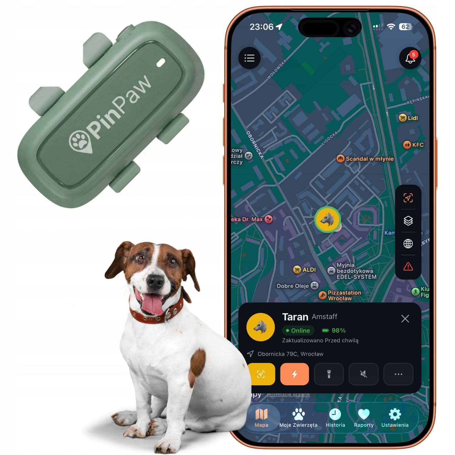 Lokalizator GPS dla psa i kota PinPaw P5 Pro - BEZ ABONAMENTU | BEZ ABONAMENTU