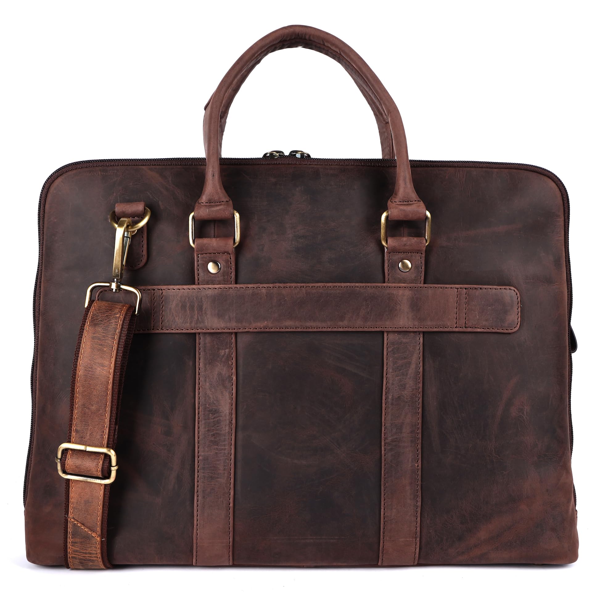 Benthill borsa per laptop vera pelle I borsa a tracolla per laptop I valigetta per notebook I Donna e Uomo borsa I borsa per notebook