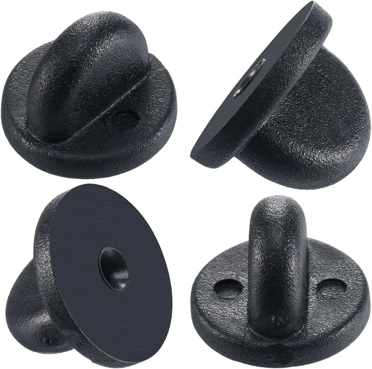 Rubber Pin Backs, 50PCS Lapel Pin Backs, Pin Safety Backs for Brooch Tie Hat Badge Insignia, Black