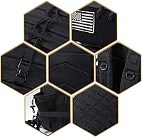 Vista 6 de QT&QY - Mochila táctica militar de 25L/45L para hombres Molle Daypack, mochila de 3 días, mochila de emergencia, mochila de senderismo