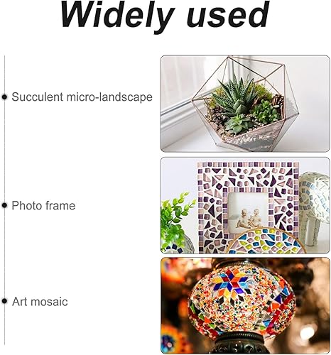 Miniatura 4 de TEHAUX Azulejos de mosaico, azulejos de cerámica irregulares, azulejos de mosaico, azulejos esmaltados, azulejos de mosaico de bricolaje para