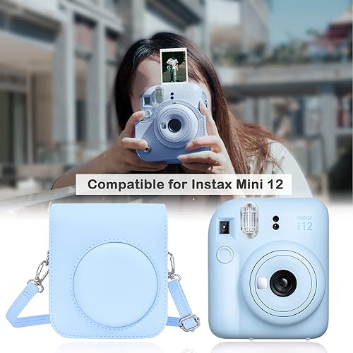Miniatura 2 de MUZIRI KINOKOO Funda protectora para Fuji Instax Mini 12, funda protectora para Fujifilm Instax Mini 12 bolsa de transporte de color sólido Bolsa de
