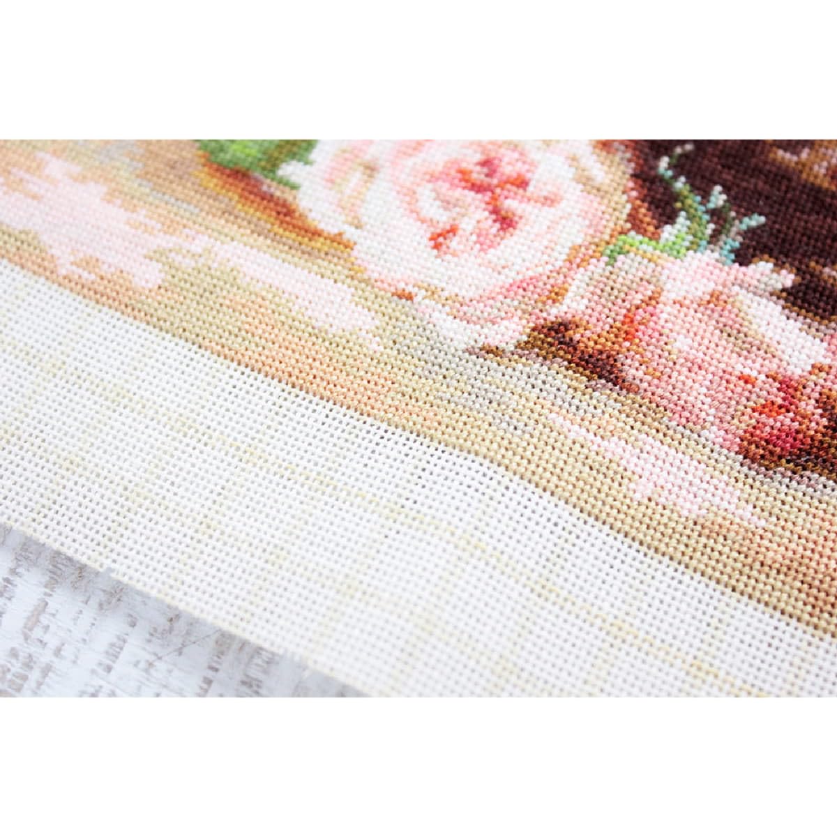 Luca-S Gobelin Set Korb mit Rosen Zählmuster