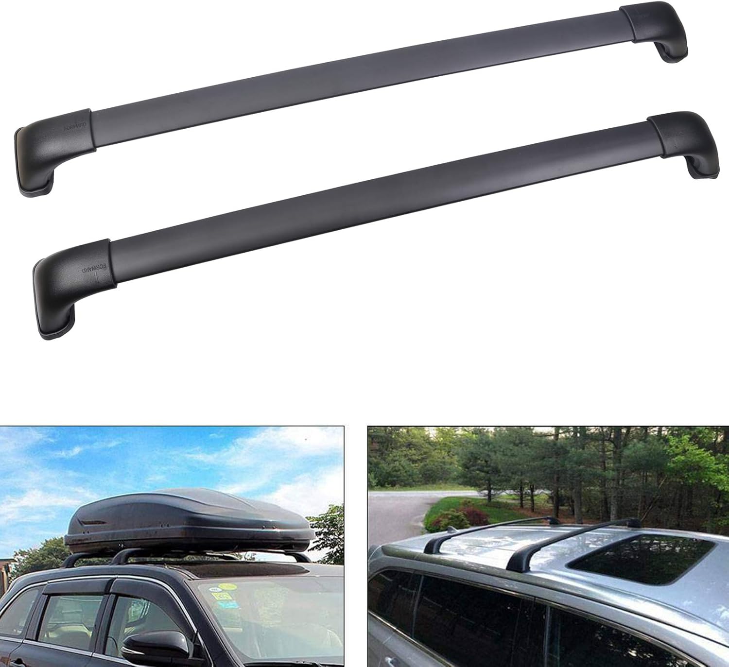Crazy Clearance JUEDIMA Aluminum Roof Rack Cross Bars Replacement for Highlander XLE Limited & SE 2014-2019,Black Rooftop Luggage Crossbars