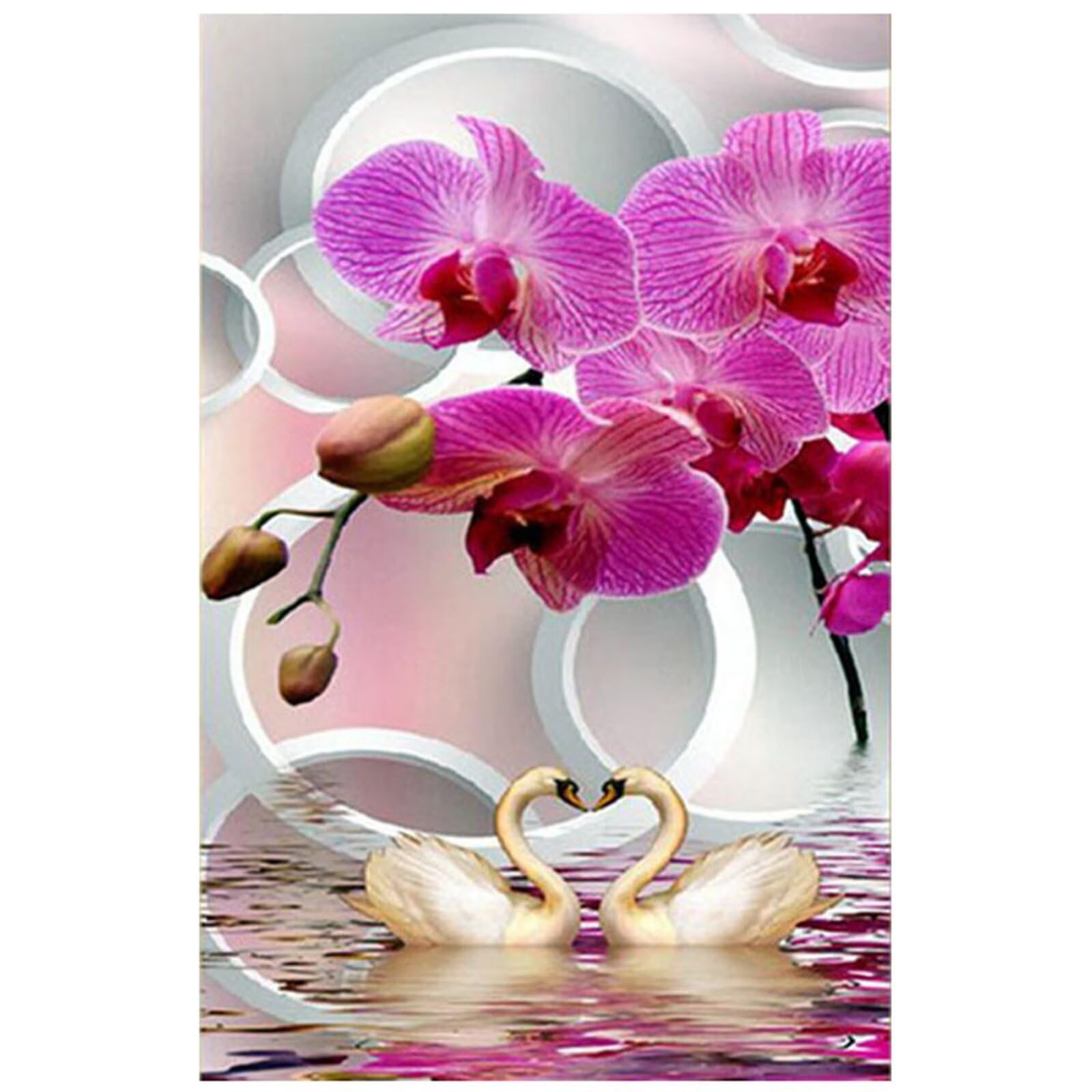 Diamond painting 5d cygne grand format pour décoration murale de salon et bureau