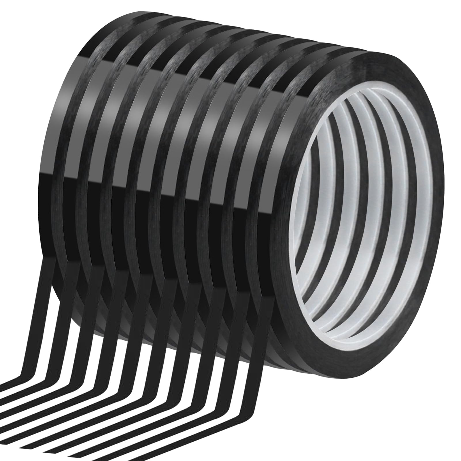 Whiteboard Tape Grid Marking Tape 10 Rolls White Board Tapes Lines Pinstripe Gridding Chart Thin Black Whiteboard Tapes 3mm x 50m