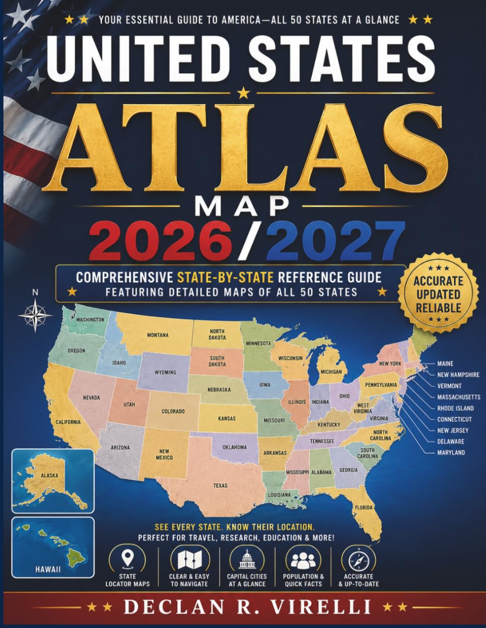 United States Atlas Map 2026/2027: Comprehensive State-by-State Reference Guide Featuring Detailed Maps of All 50 States
