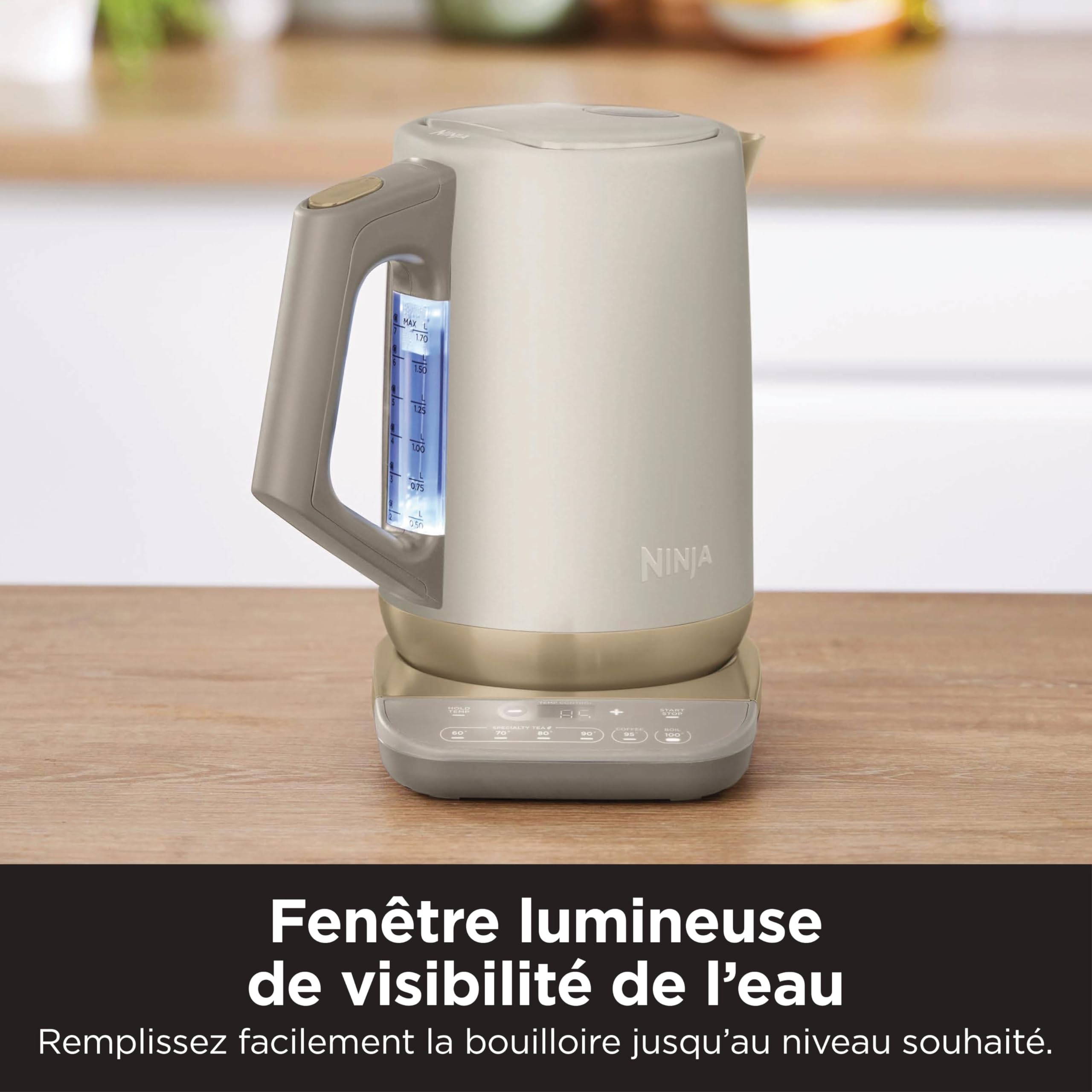 Ninja Perfect Temperature, bouilloire électrique, 6 modes 1,7L KT201EUSTGD
