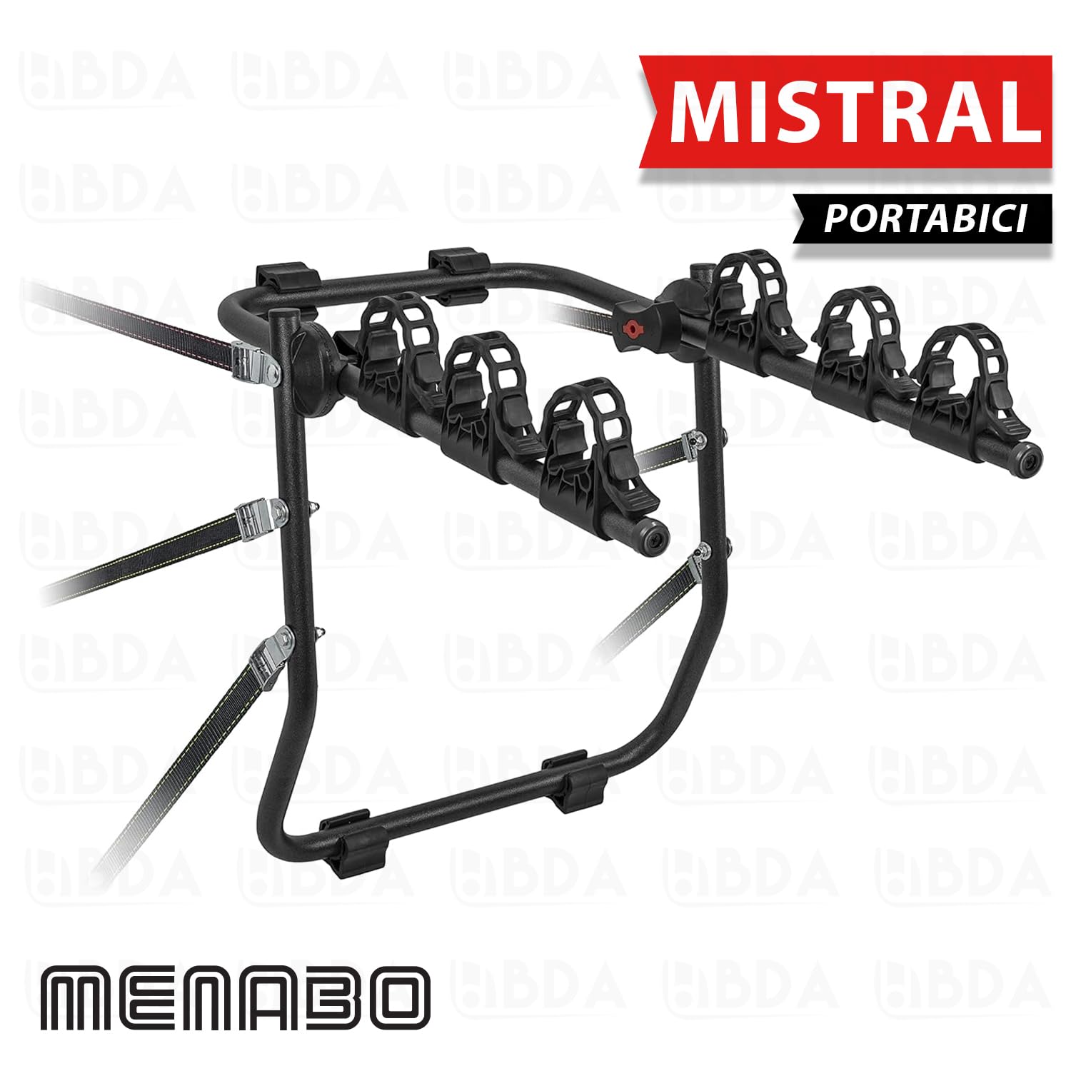 PORTABICI POSTERIORE PER AUTO DA 3 BIKE MENABO MODELLO MISTRAL PER CHEVROLET Cruze (J300) Sedan DAL 2008 AL 2016