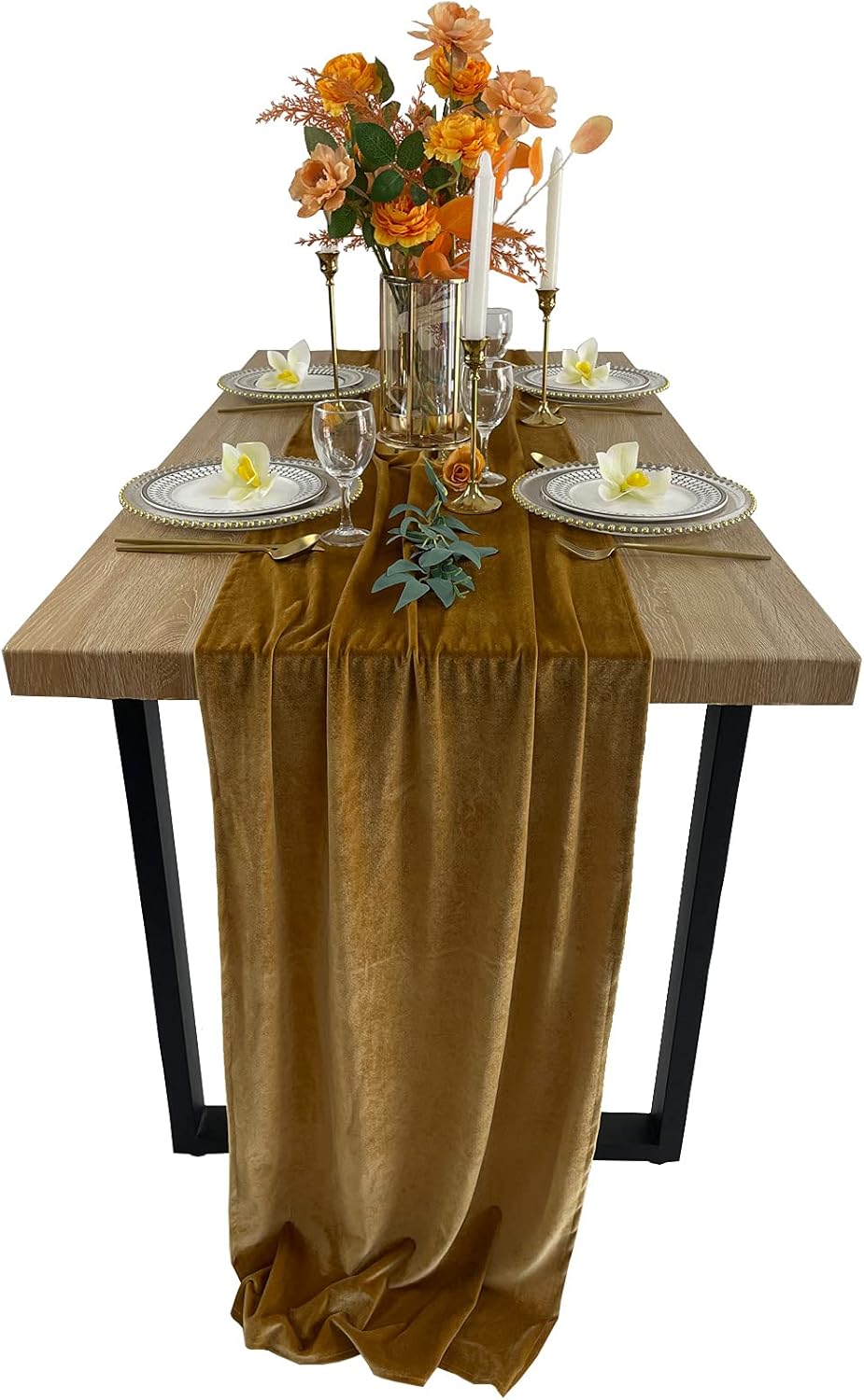 Luxurious Velvet Table Runner, 10ft Wedding Reception