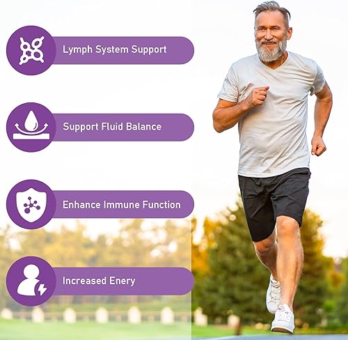 Miniatura 4 de Suplementos de drenaje linfático, suplemento de apoyo del sistema linfático a base de hierbas con equinácea, diente de león, raíz de bardana,