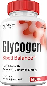1 Pack Glycogen Blood Balance Capsules, Maximum Strength All Natural Premium Formula Vitamin Glyco Glycogen Supplement Pills