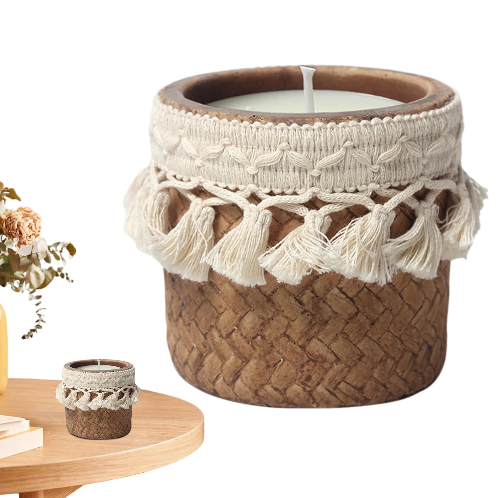 Adornos para hacer velas en tarros decorativos estables para baño y cocina