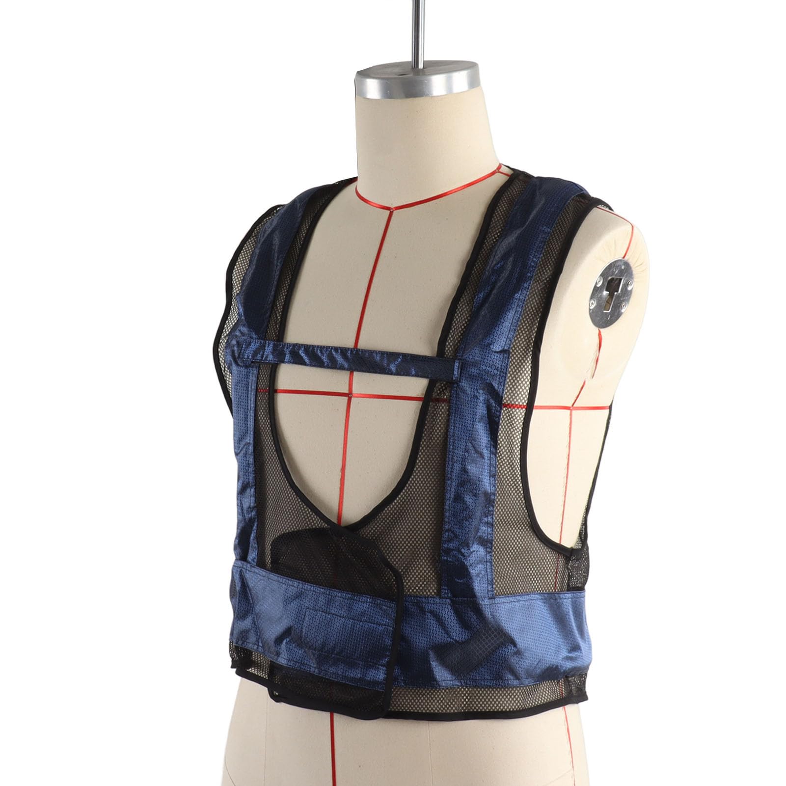 Gilet de climatisation, gilet de refroidissement à air comprimé en acier de soudage avec tube réglable, refroidissement portable pour la pêche, la randonnée, les