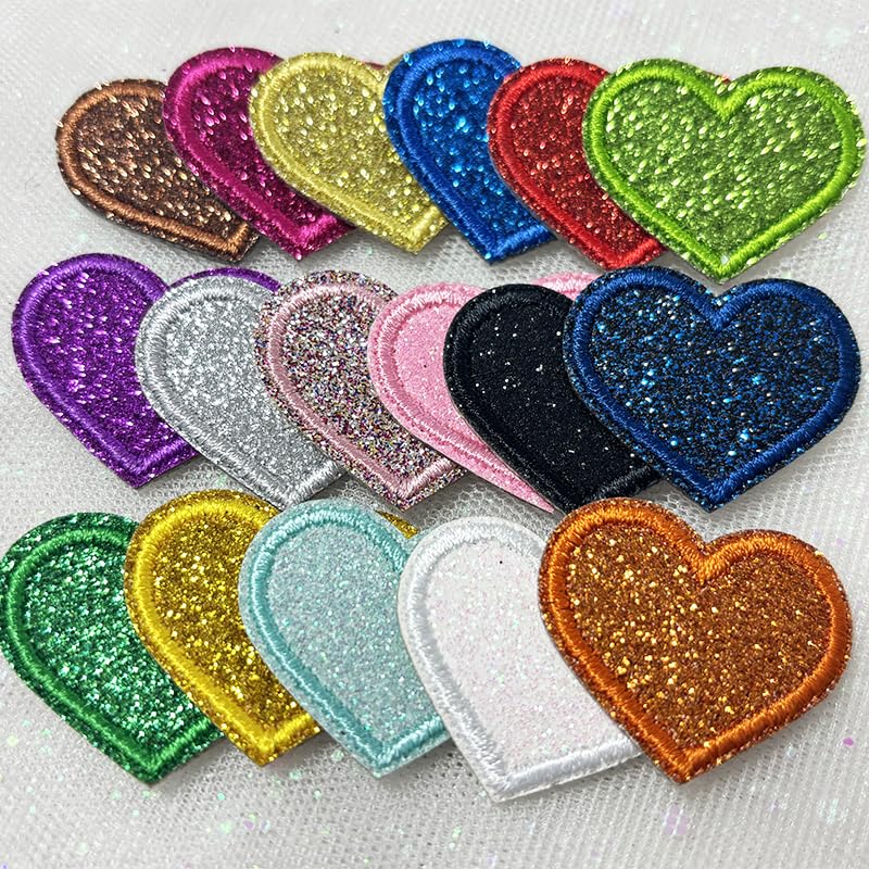 34 Pcs Iron On Heart Patches, 1.3" Small Embroidered Appliques for Clothes - image 6