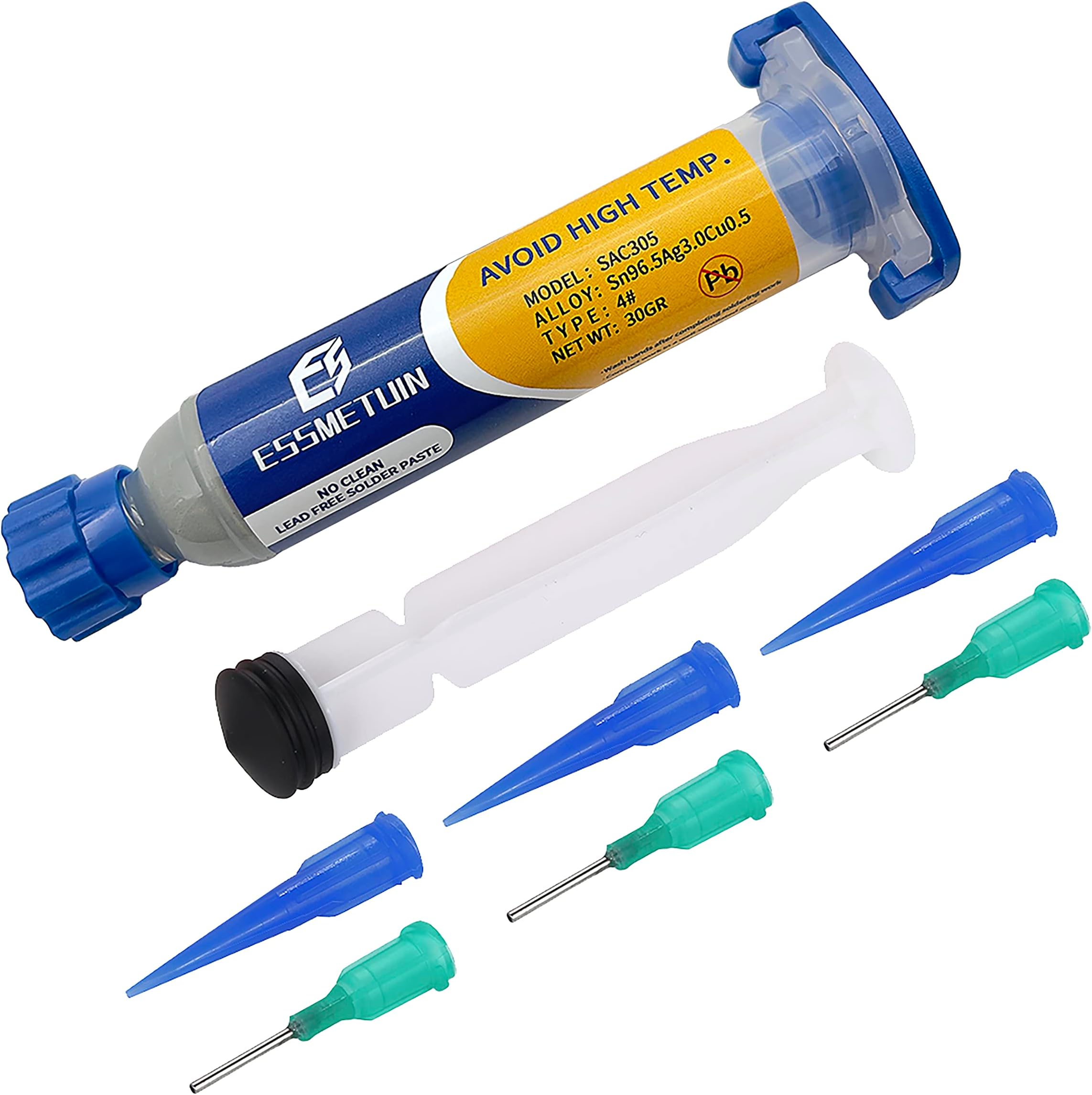 Lead-Free Solder Paste, No-Clean High Thermal Conductivity And Conductivity Tin Paste For Cell Phone PCB/IC/BGA/SMD CPU Repairing(SAC305,30G)