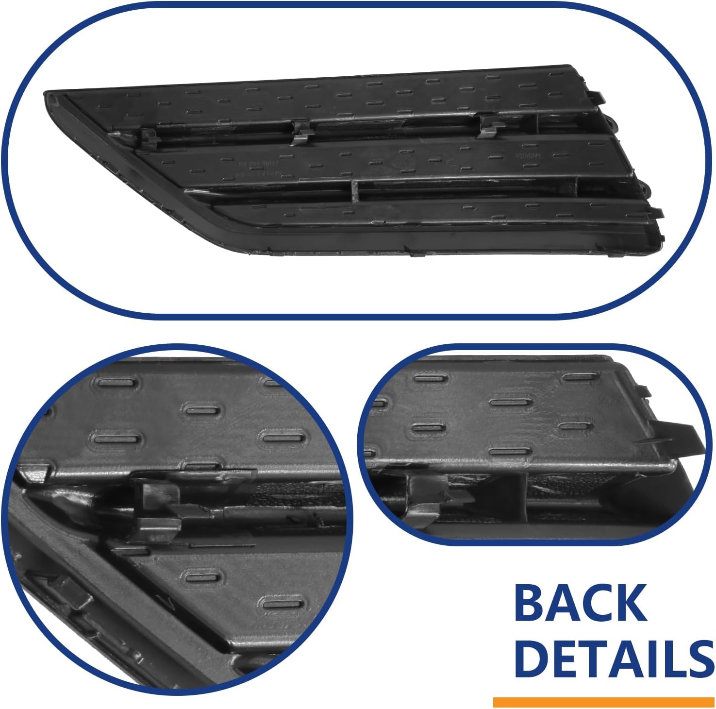 BXZ Front Bumper Insert Fog Light Lamp Cover Outer Grille Pair for 2016 2017 2018 Honda Pilot LX EX EX-L