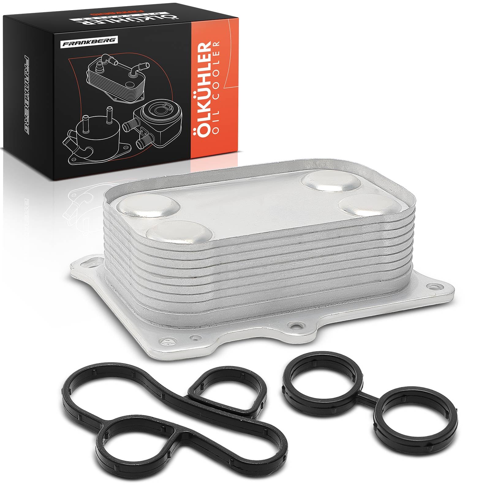 Frankberg Radiatore dell'olio Motore Radiatore dell'olio Motore Benzina Compatibile con 500 595 695 500L 500X Bravo II 198 Giulietta 940 124 Cono Renegade Tipo Punto Delta Replace# 55236756