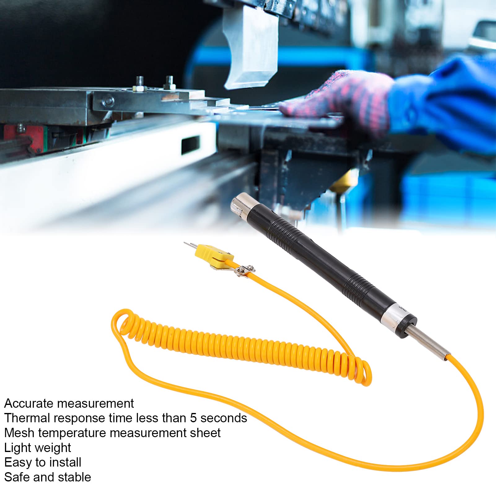 Cryfokt Sonde Thermocouple Légère à Tige Droite avec Feuille de Mesure de la Température en Maille pour les Travailleurs de L'énergie électrique, NR 81531B