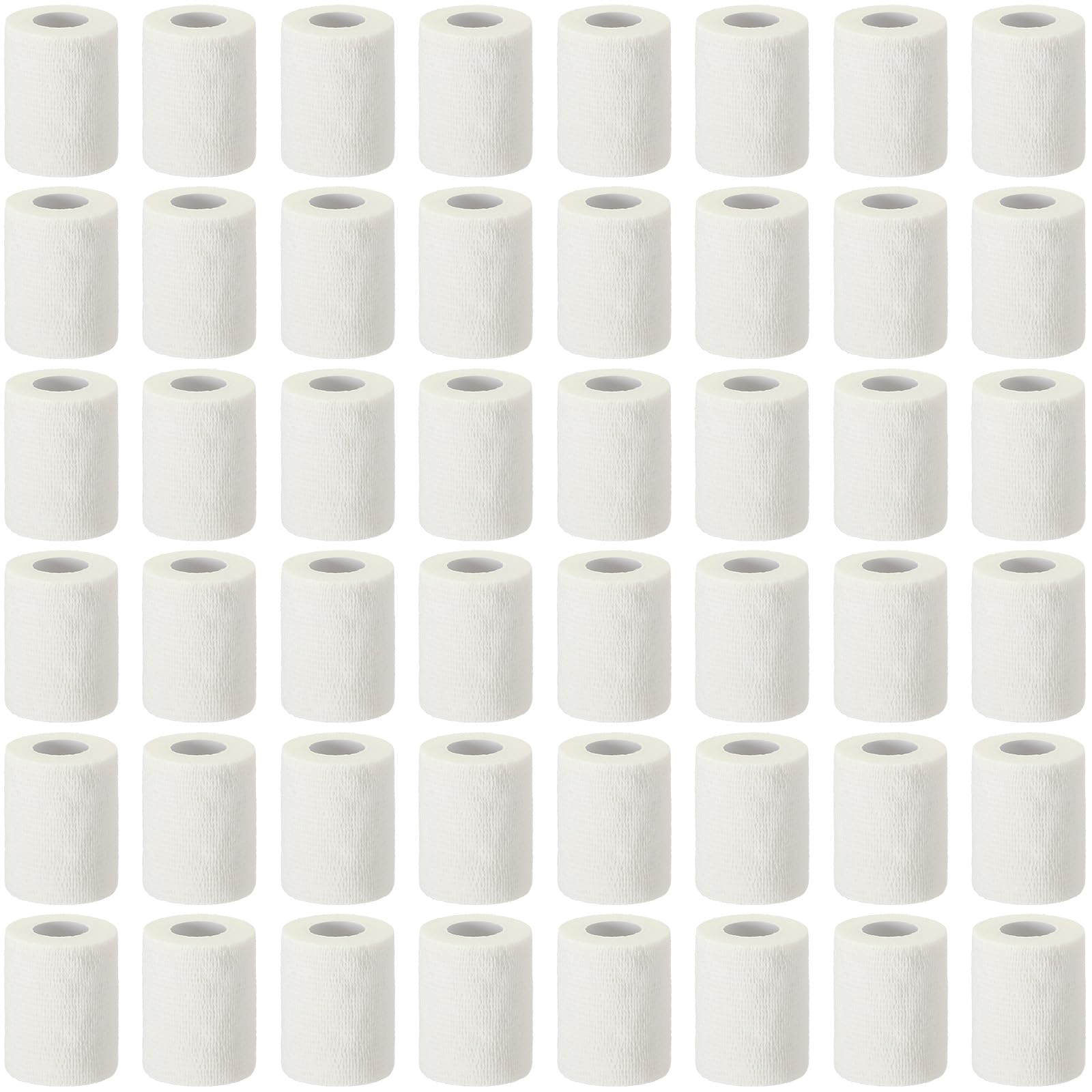 Treela 48 Pack Self Adhesive Wrap Bandage Bulk, Self Adherent Cohesive Bandage Elastic Athletic Tape Breathable Wound Tape for Stretch Athletic Sports