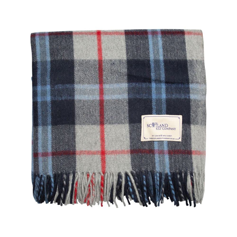The Scotland Kilt CompanyThe Scotland Kilt Company Tartan Rug - 100% Wool Soft Blanket with Fringed Edges in Douglas - King Size 69 x 98''