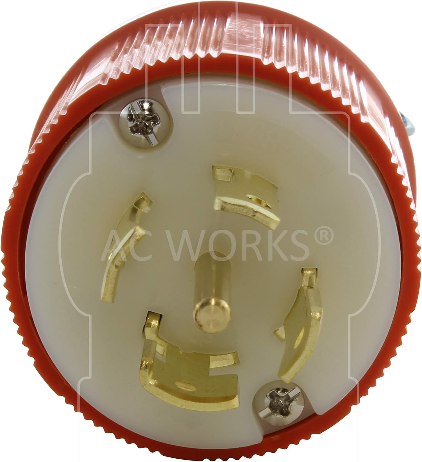 AC WORKS Super Durable Industrial Grade Locking Style Replacement Wiring Male Plug (L21-30 30A 3-Phase 120/208V 3PY)