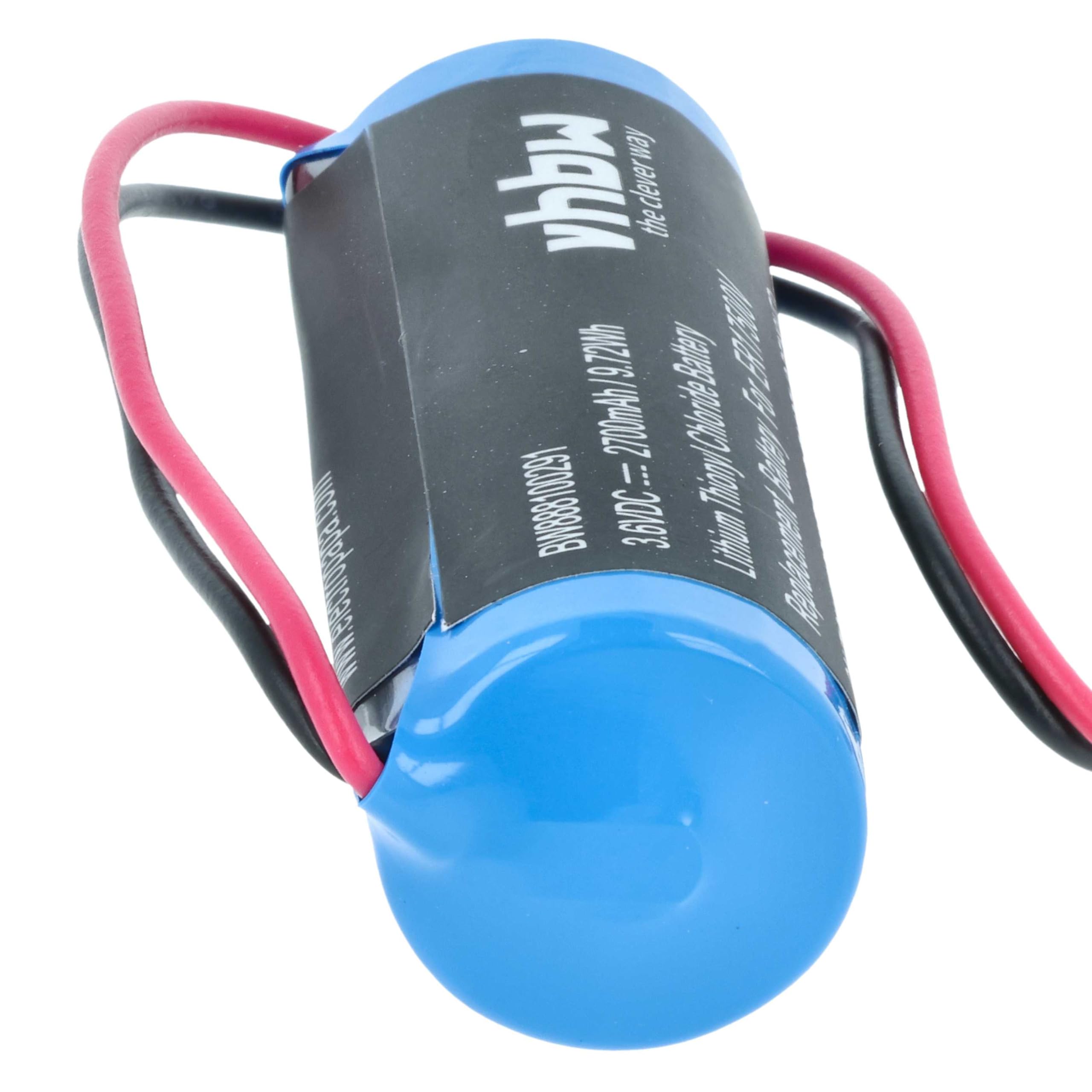 vhbw 5x batteria sostituisce Toshiba ER17500V per Programmable Logic Controller (2700mAh, 3,6V, Li-MnO2)