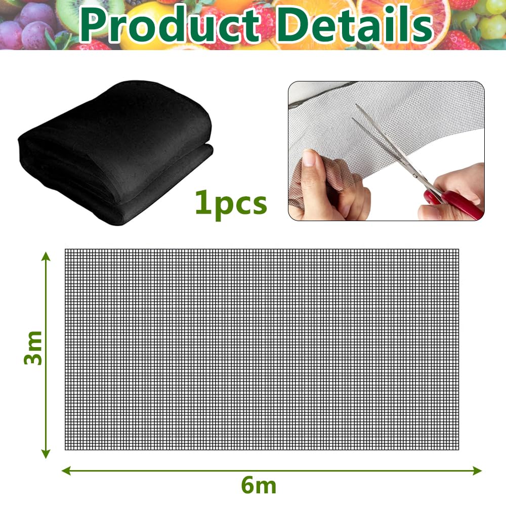 Insectenwerend Groentenet Voor Tuin - 3 X 6 M, Beschermt Planten, Groenten En Fruit