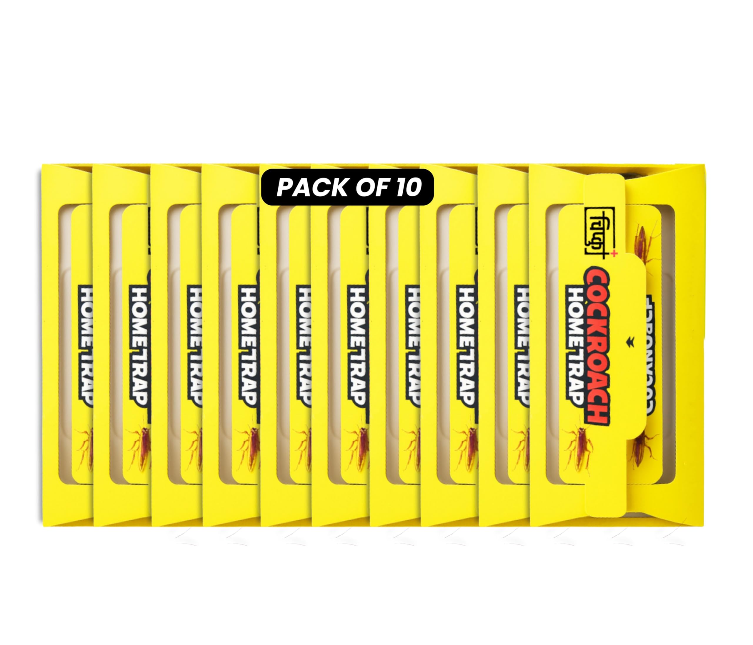 Chipku Cockroach Trap Pack of 10 for Kitchen & Home | Strong Sticky Glue Trap | Non-Toxic & Eco-Friendly Pest Control | Safe for Kids & Pets