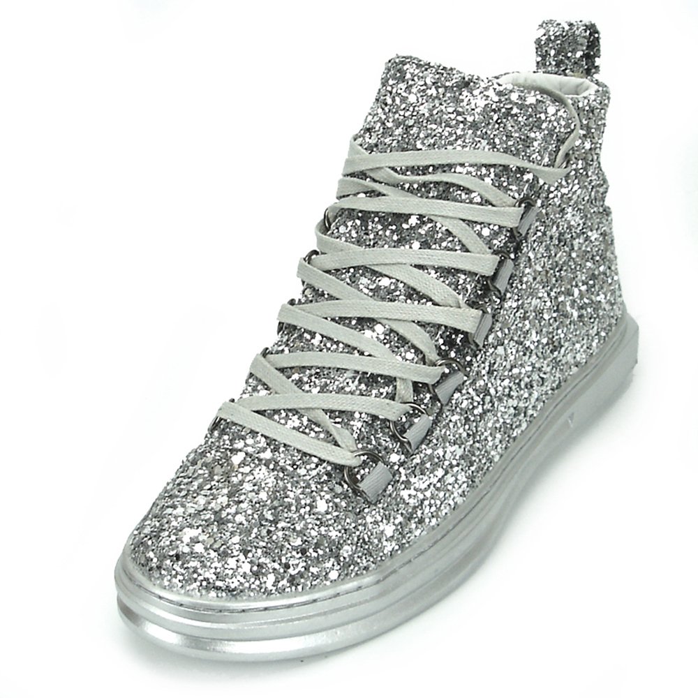 Fiesso by Aurelio Garcia FI-2174-2 Gold Glitter High Top Sneaker European Shoe Designs