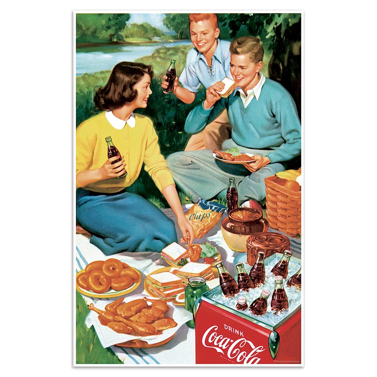 Retro Planet - Coca Cola Classic Wall Art, Vintage Decor, Picnic