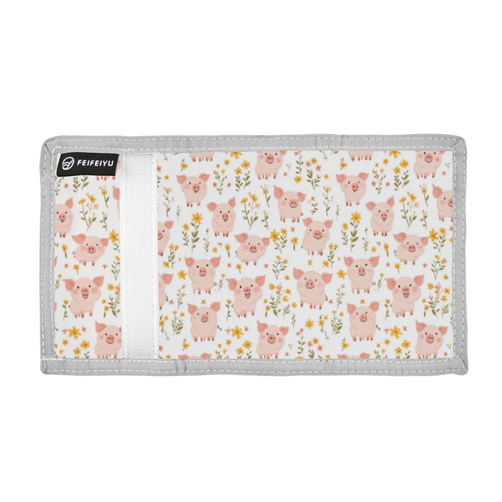 Wusikd Cute Pink Pig Kids Wallet for Boys Girls Toddler Trifold Wallet Novelty Wallet for Teens Women Men