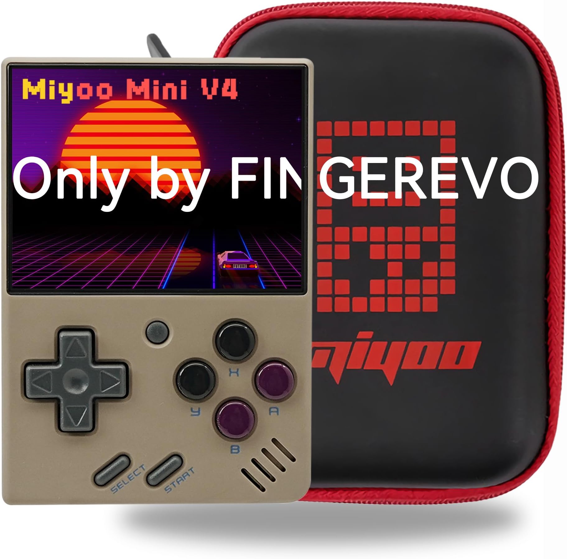 Miyoo Mini V4 Handheld Game Console 2.8-inch 750*560 IPS Screen 2000mAh Miyoo-mini v4 with Portable Case Retro Gray