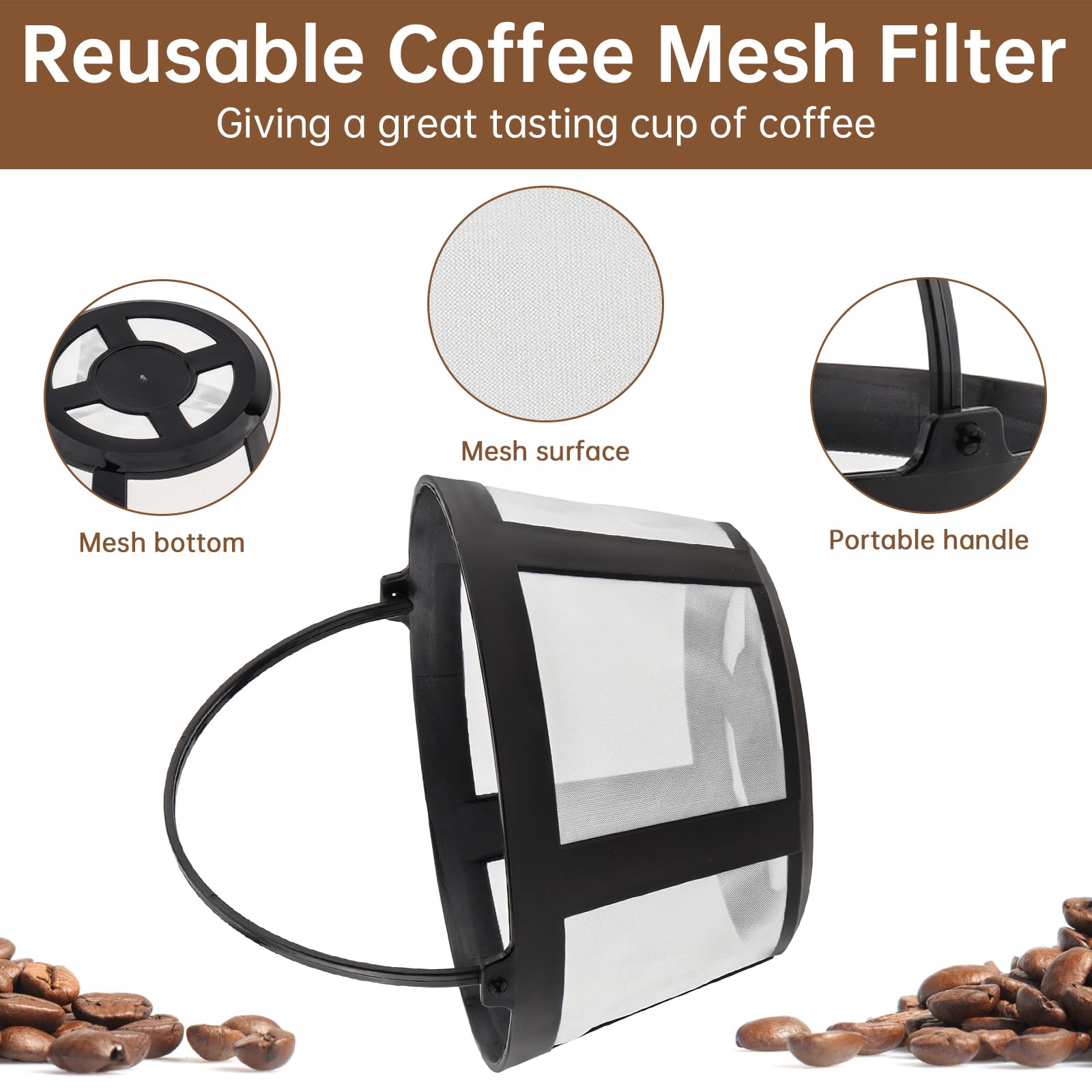 Reusable Coffee Filters - 4 Pack, Fits Mr. Coffee -4