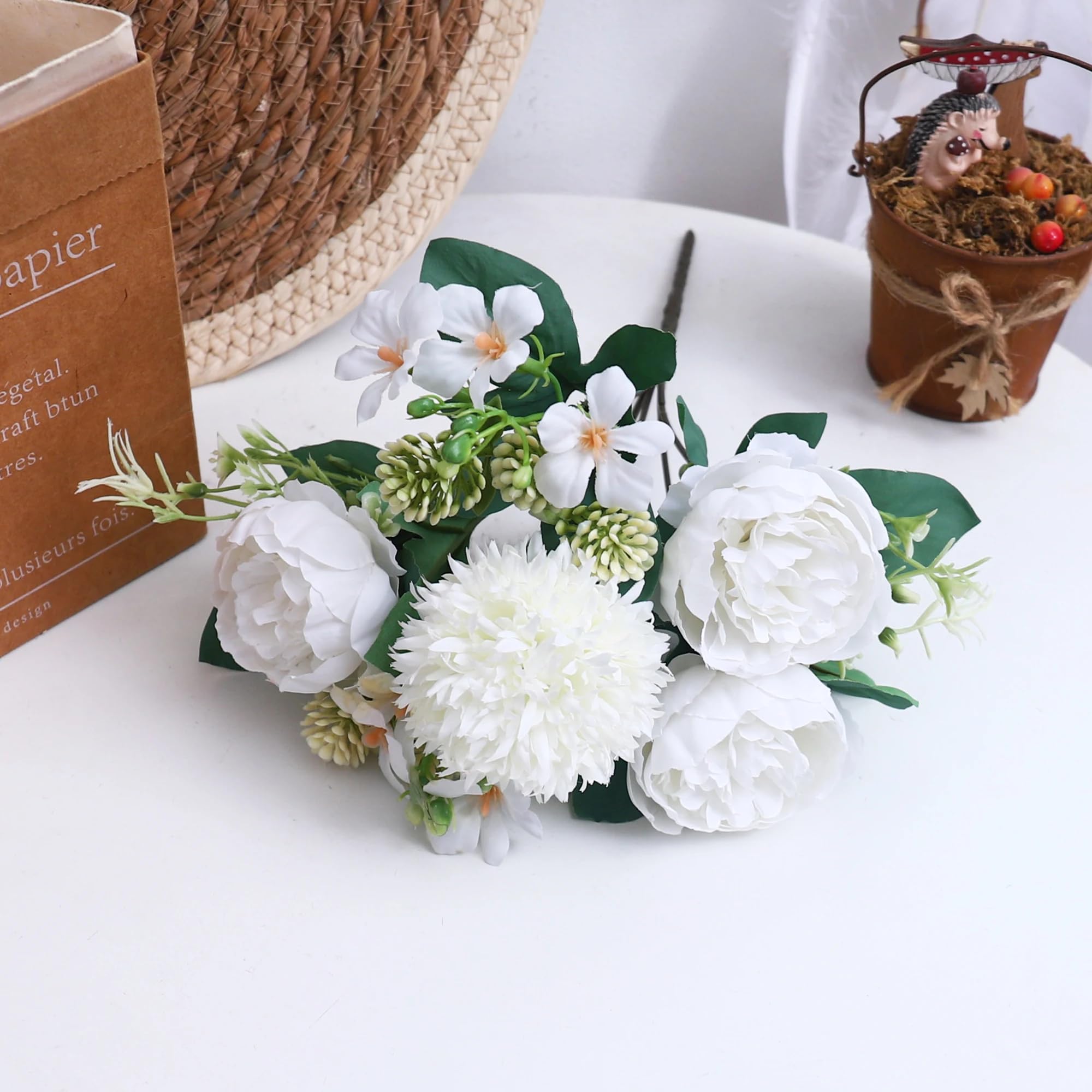 Couronne de Fleurs Artificielles : Sublimez votre Décoration de Table et de Salon (3 Pièces)