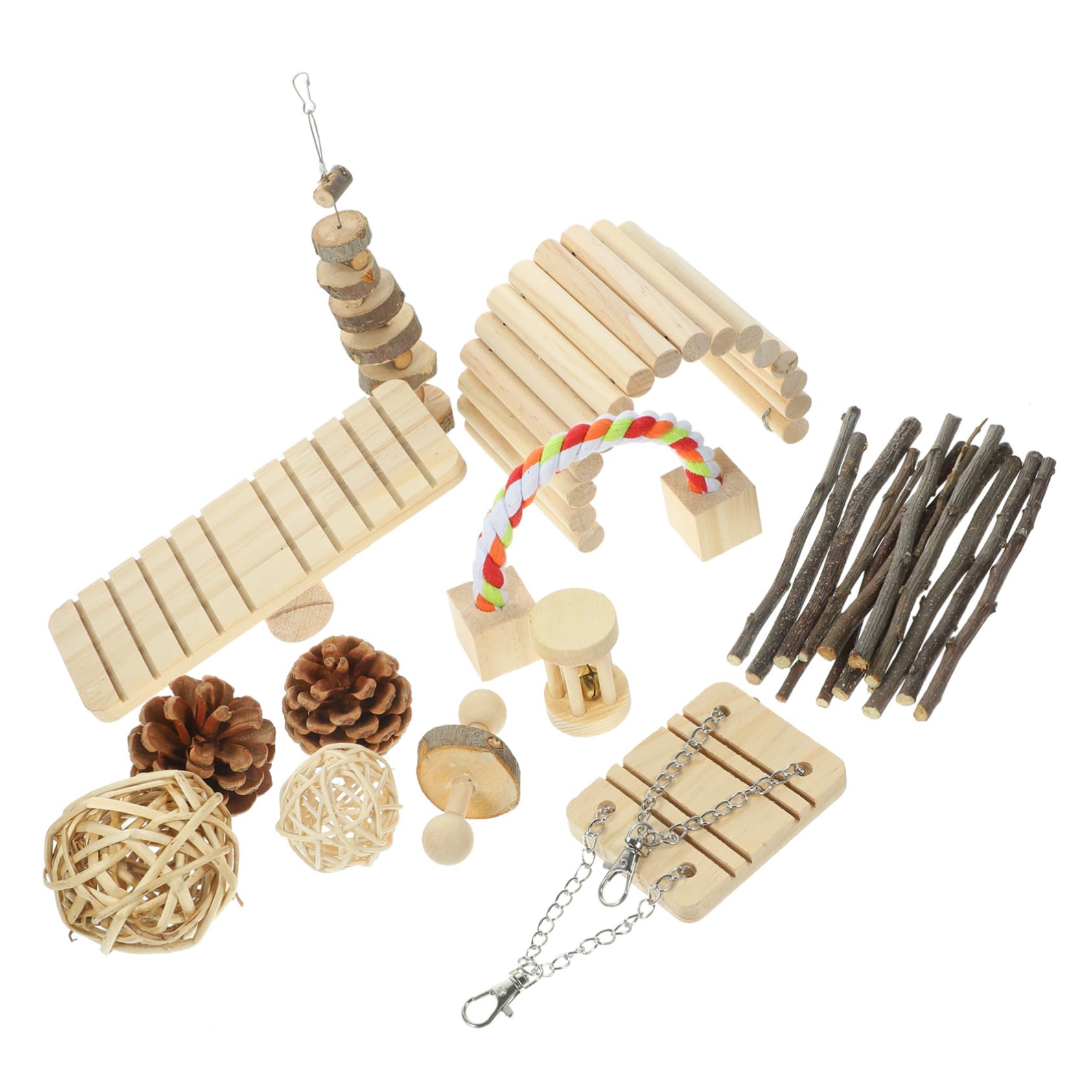 1satz Hamster Spielzeug Set - Spielzeug Für Kaninchen Teething Toys Mit Schaukel Und Wippe Für Kleintiere Für Gesunde Zähne Und Spielspaß