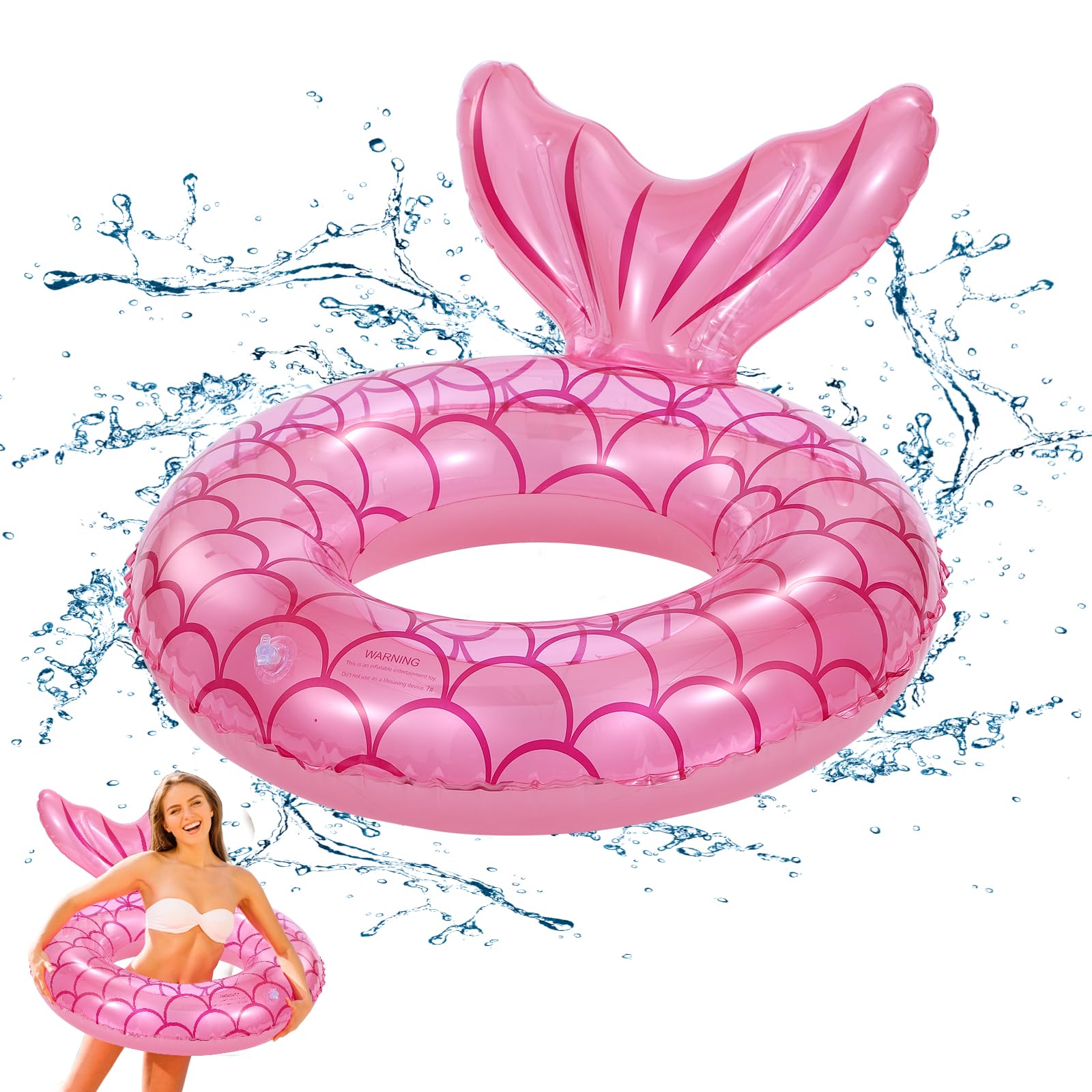 Puddry Flotadores Piscina Anillo de Natación Inflable, Lindo Piscina Hinchable para Adultos y Niños, Flotador Piscina Duradero para Piscina Fiesta de Verano, Diversión en el Agua Juguetes Piscina