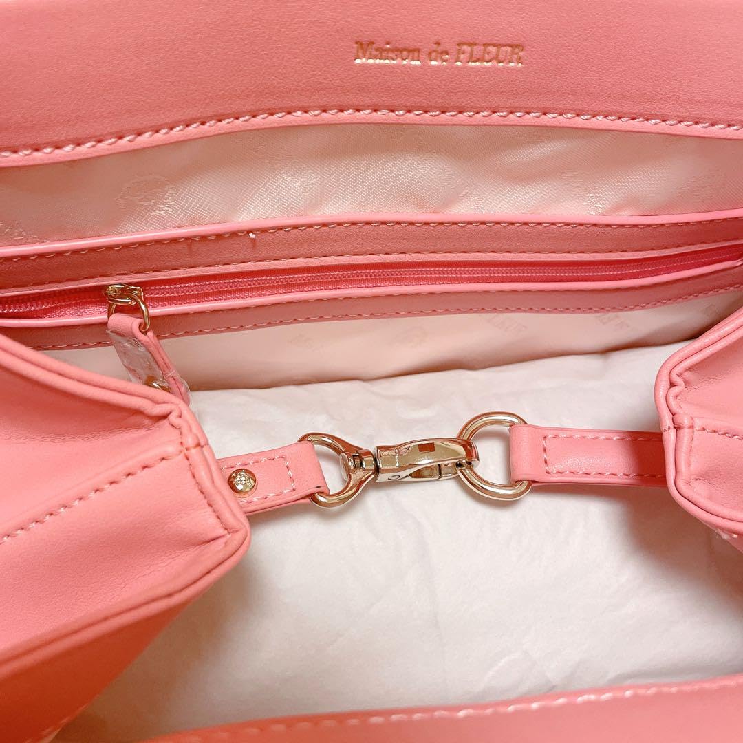 Amazon.co.jp: Maison de FLEUR リボンチャームMバッグ ピンク : おもちゃ 