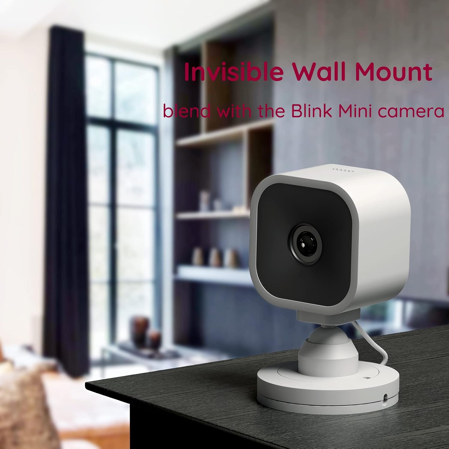 sciuU Magnetic Wall Mount [2 Pack] compatible with Blink Mini Camera, Magnetic Attraction Window Mount Fits for Blink Mini Camera, Installation with Adhesive or Screws – 2pcs image 4