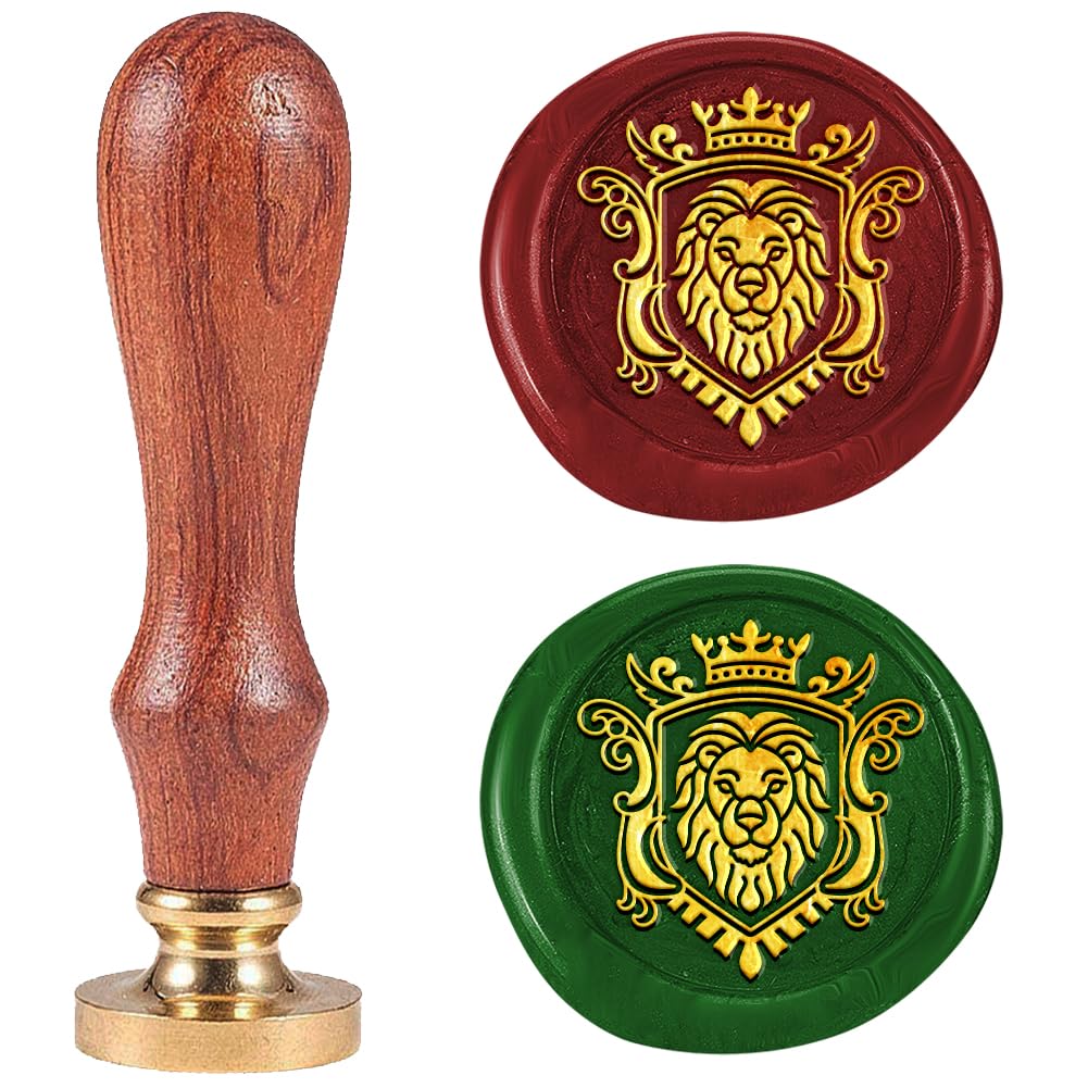 1" Elephant Wax Seal Stamp Retro Sealing Stamps Removable Brass Head Seal Stamp with Wooden Handle Sealing Wax for Envelope Greeting Card Letter Wedding Invitations Gift Wrapping Decor
