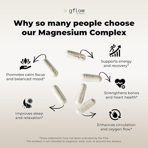 Miniatura 4 de Suplemento complejo de magnesio – 10 formas activas, glicinato, citrato, malato, óxido, taurato, aspartato, gluconato, ascorbato, lactato,