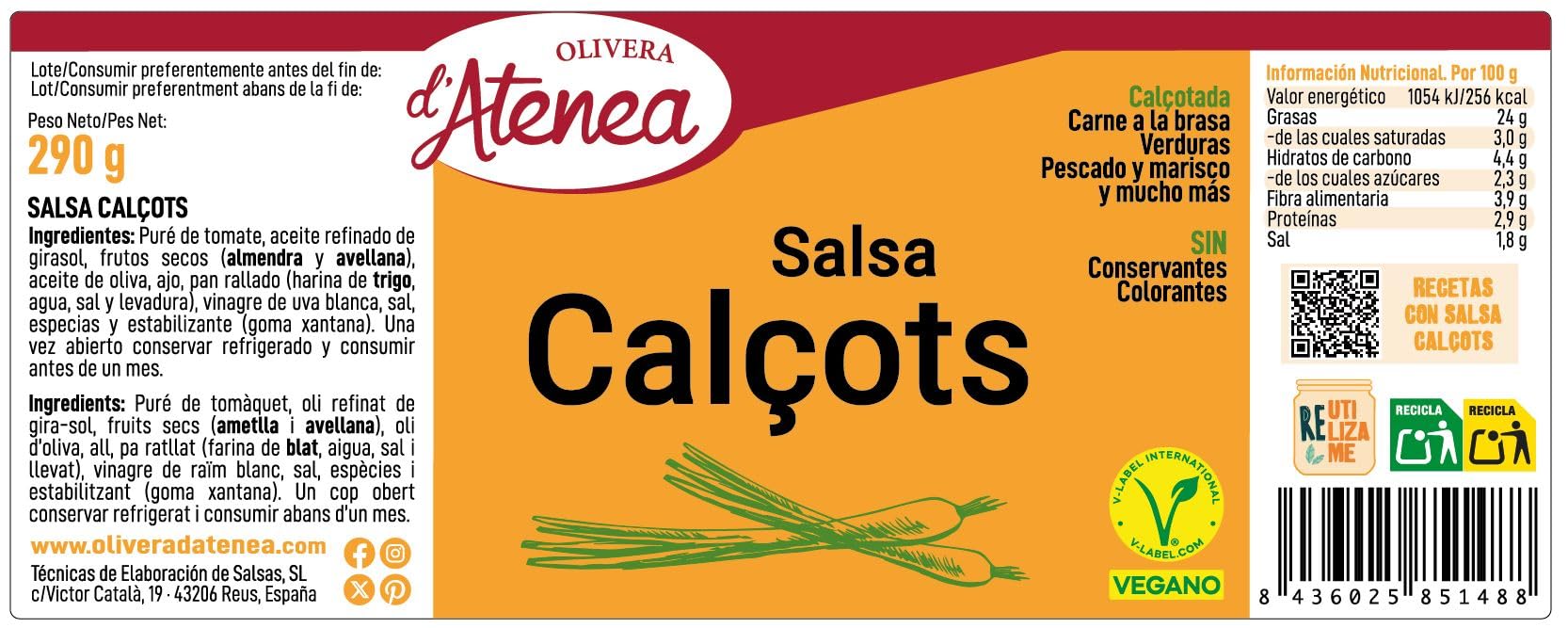 Salsa Calçots Olivera D'Atenea 290 g