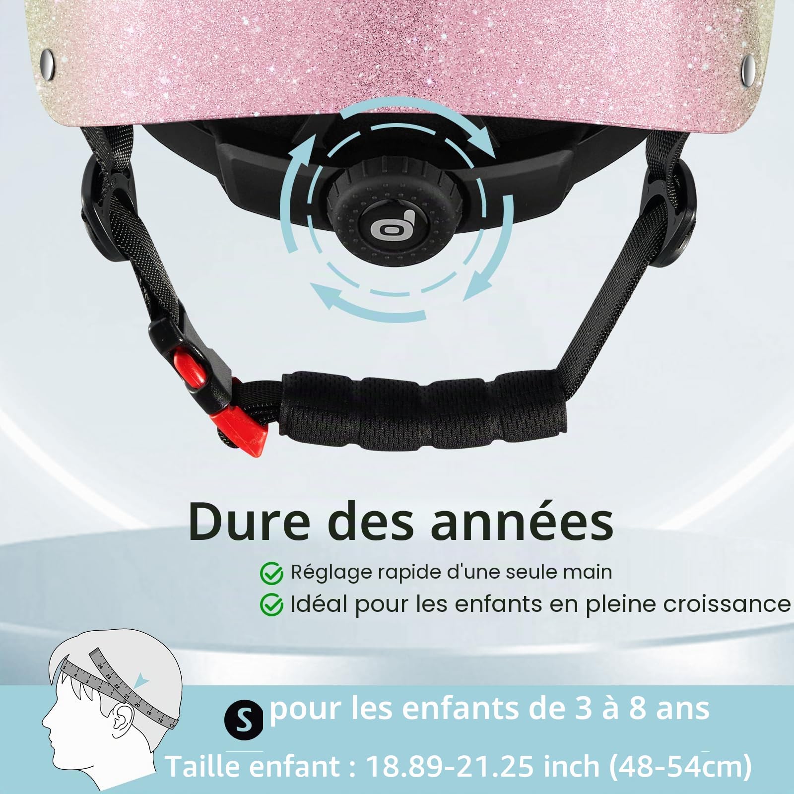 Odoland Casque de Vélo Enfant pour Garçons et Filles de 3 à 8 Ans, Casque Vélo Protection Enfant pour Cyclisme, Skateboard, Trottinette, Adjustable, Léger, Multiples Couleurs et Styles
