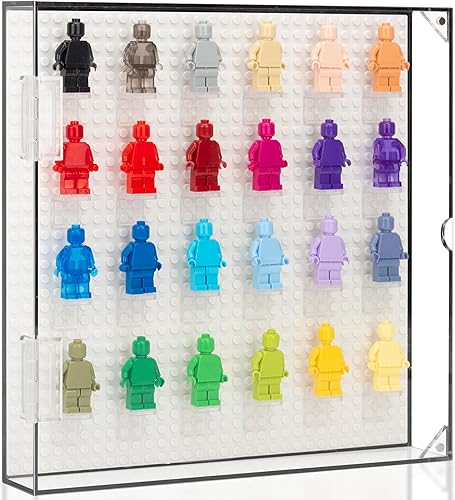 Miniatura 8 de JOYMOMO Vitrina de minifiguras de acrílico para montaje en pared, exhibe y protege tu colección de minifiguras de bloques de construcción (sin
