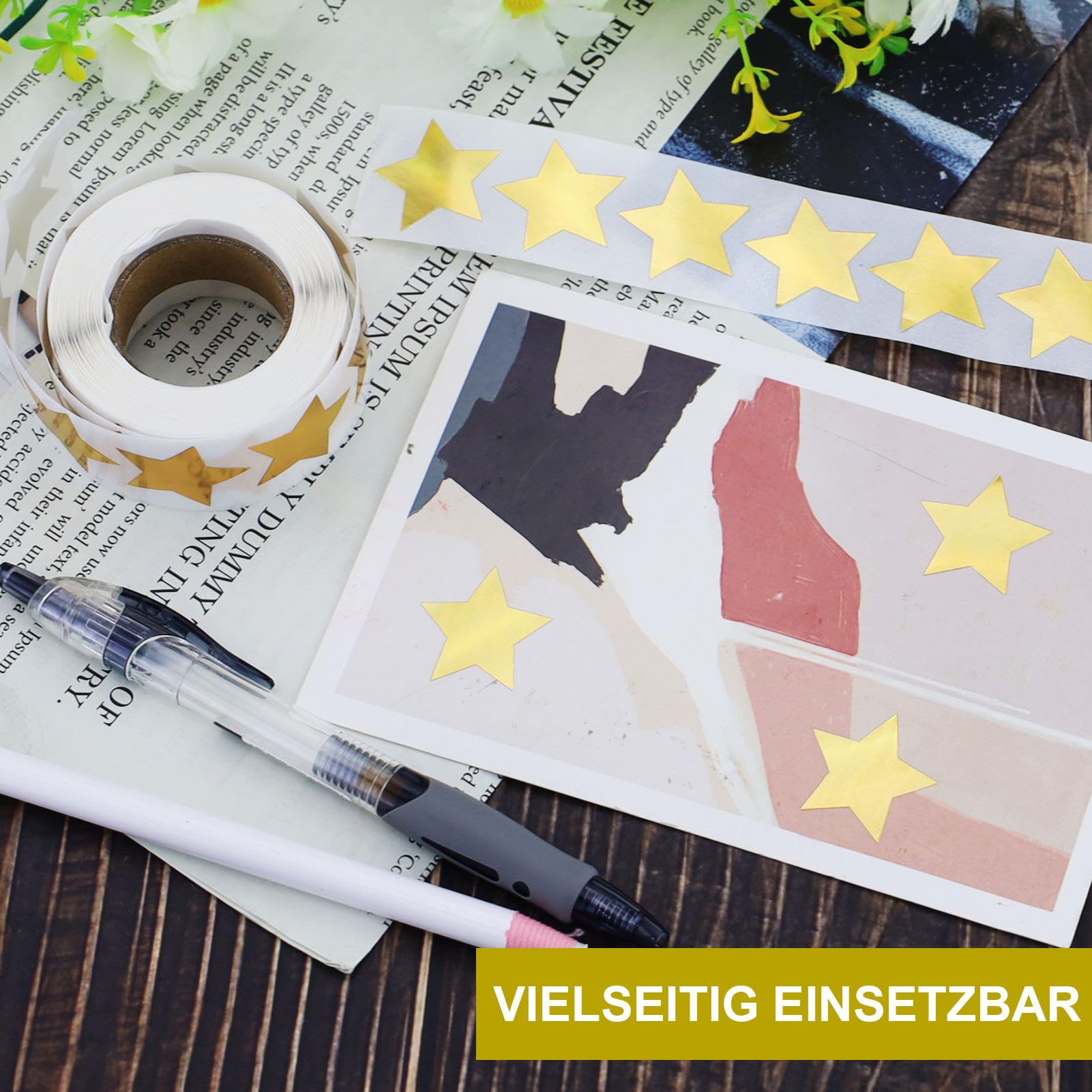 100 Blatt Sternaufkleber, Gold & Silber – Selbstklebend, 1,5 Cm Groß, Für Bullet Journal & Deko