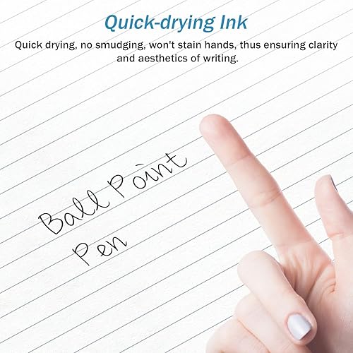Miniatura 5 de MiSiBao Bolígrafos negros de 0.039 pulgadas, bolígrafos retráctiles, escritura suave (clip de metal, paquete de 12 unidades)
