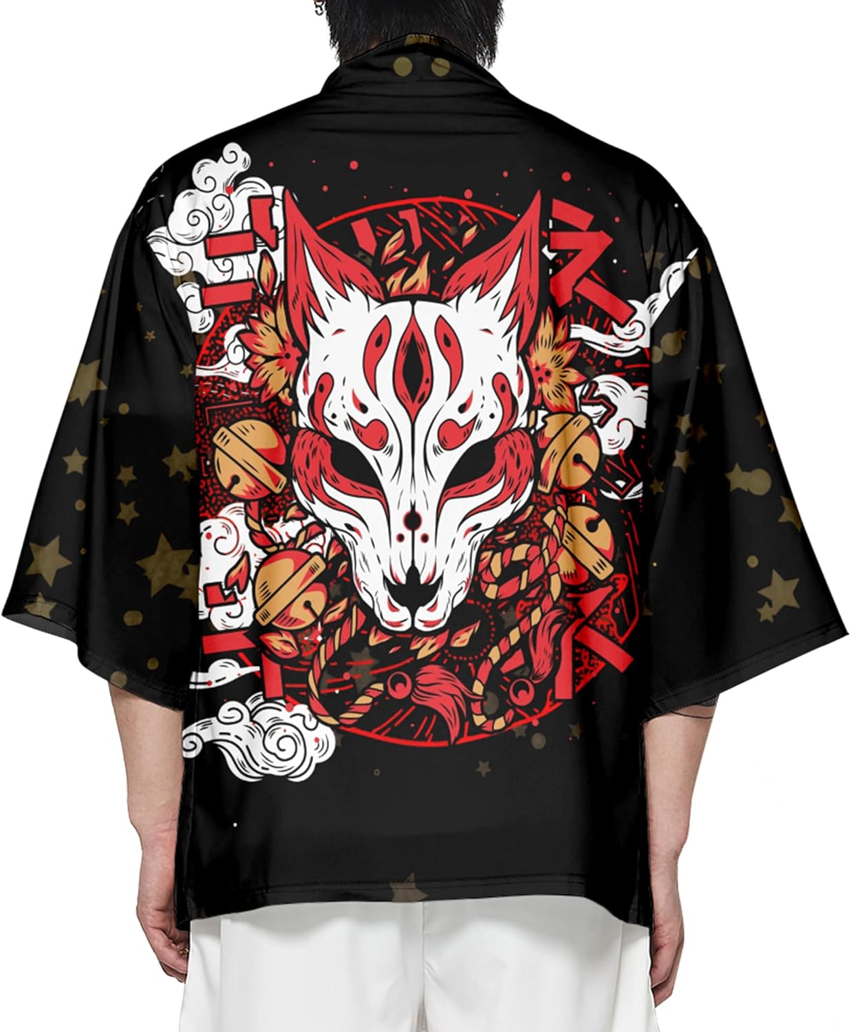 DOSLAVIDA Men's Kimono Cargigan Suits Lightweight 2 Piece Beach Outfits Japanese Open Front 3/4 Sleeve Shirt & Shorts