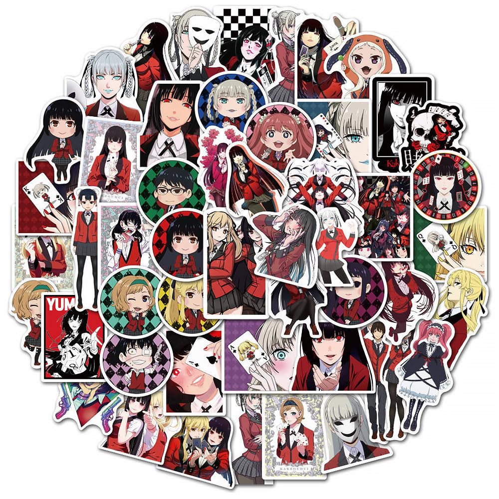 賭ケグルイ ポストカード ステッカー セット Amazon.co.jp: TUooy(はゐ) 50枚賭ケグルイステッカー防水シールセット