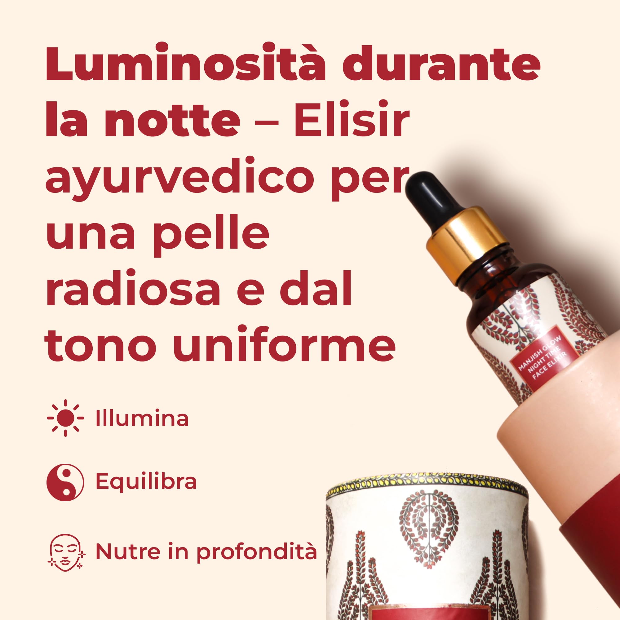 Iyura Manjish Glow Elixir Olio idratante per pelli secche 30ml